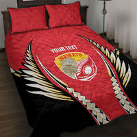 Waikato 2026 Rugby Custom Quilt Bed Set NZ Maori Silver Fern LT14 Red - Polynesian Pride
