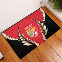 Waikato 2026 Rugby Custom Rubber Doormat NZ Maori Silver Fern LT14 - Polynesian Pride