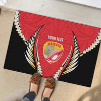 Waikato 2026 Rugby Custom Rubber Doormat NZ Maori Silver Fern LT14 - Polynesian Pride