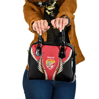 Waikato 2026 Rugby Custom Shoulder Handbag NZ Maori Silver Fern LT14 One Size Red - Polynesian Pride