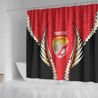Waikato 2026 Rugby Custom Shower Curtain NZ Maori Silver Fern