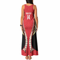 Waikato 2026 Rugby Custom Tank Maxi Dress NZ Maori Silver Fern LT14 - Polynesian Pride