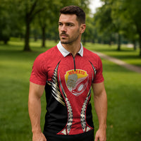 Waikato 2026 Rugby Custom Zipper Polo Shirt NZ Maori Silver Fern LT14 - Polynesian Pride