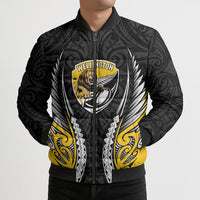 Wellington 2026 Rugby Custom Bomber Puffer Jacket NZ Maori Silver Fern