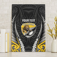 Wellington 2026 Rugby Custom Canvas Wall Art NZ Maori Silver Fern LT14 Without Frame Black - Polynesian Pride