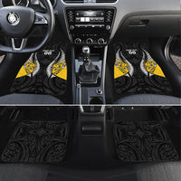 Wellington 2026 Rugby Custom Car Mats NZ Maori Silver Fern LT14 Set 4pcs Black - Polynesian Pride