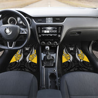 Wellington 2026 Rugby Custom Car Mats NZ Maori Silver Fern LT14 Set 2pcs - Front Black - Polynesian Pride