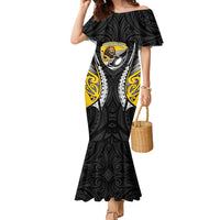 Wellington 2026 Rugby Custom Family Matching Mermaid Dress and Hawaiian Shirt NZ Maori Silver Fern