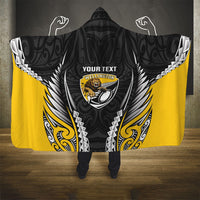 Wellington 2026 Rugby Custom Hooded Blanket NZ Maori Silver Fern