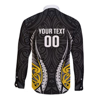 Wellington 2026 Rugby Custom Long Sleeve Button Shirt NZ Maori Silver Fern LT14 - Polynesian Pride