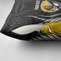 Wellington 2026 Rugby Custom Pillow Cover NZ Maori Silver Fern LT14 - Polynesian Pride