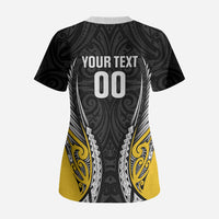 Wellington 2026 Rugby Custom Scrub Top NZ Maori Silver Fern