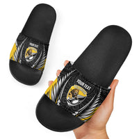 Wellington 2026 Rugby Custom Slide Sandals NZ Maori Silver Fern LT14 - Polynesian Pride