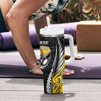 Wellington 2026 Rugby Custom Tumbler With Handle NZ Maori Silver Fern