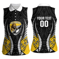 Wellington 2026 Rugby Custom Women Sleeveless Polo Shirt NZ Maori Silver Fern LT14 - Polynesian Pride
