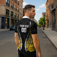 Wellington 2026 Rugby Custom Zipper Polo Shirt NZ Maori Silver Fern LT14 - Polynesian Pride
