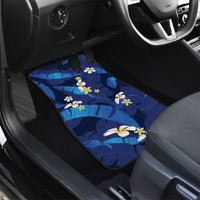 Teal Purple Banana Leaf Hawaii Car Mats Lau Maia Plumeria Tropical Summer Vibes LT14 - Polynesian Pride