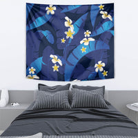 Teal Purple Banana Leaf Hawaii Tapestry Lau Maia Plumeria Tropical Summer Vibes