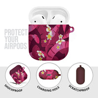 Pink Banana Leaf Hawaii AirPods Case Lau Maia Plumeria Tropical Summer Vibes