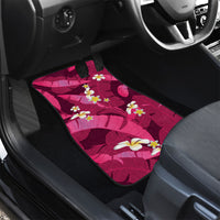 Pink Banana Leaf Hawaii Car Mats Lau Maia Plumeria Tropical Summer Vibes