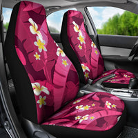 Pink Banana Leaf Hawaii Car Seat Cover Lau Maia Plumeria Tropical Summer Vibes