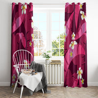 Pink Banana Leaf Hawaii Window Curtain Lau Maia Plumeria Tropical Summer Vibes
