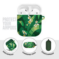 Green Banana Leaf Hawaii AirPods Case Lau Maia Plumeria Tropical Summer Vibes
