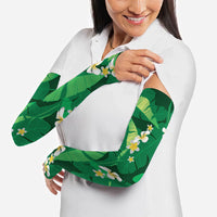Green Banana Leaf Hawaii Arm Sleeves Lau Maia Plumeria Tropical Summer Vibes