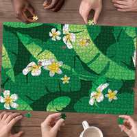 Green Banana Leaf Hawaii Puzzle Lau Maia Plumeria Tropical Summer Vibes LT14 - Polynesian Pride
