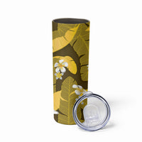 Yellow Banana Leaf Hawaii Skinny Tumbler Lau Maia Plumeria Tropical Summer Vibes