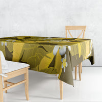 Yellow Banana Leaf Hawaii Tablecloth Lau Maia Plumeria Tropical Summer Vibes