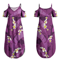 Purple Banana Leaf Hawaii Couples Matching Summer Maxi Dress and Hawaiian Shirt Lau Maia Plumeria Tropical Summer Vibes LT14 - Polynesian Pride
