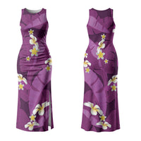 Purple Banana Leaf Hawaii Couples Matching Tank Maxi Dress and Hawaiian Shirt Lau Maia Plumeria Tropical Summer Vibes LT14 - Polynesian Pride