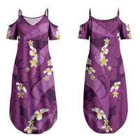 Purple Banana Leaf Hawaii Family Matching Summer Maxi Dress and Hawaiian Shirt Lau Maia Plumeria Tropical Summer Vibes