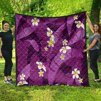 Purple Banana Leaf Hawaii Quilt Lau Maia Plumeria Tropical Summer Vibes LT14 - Polynesian Pride