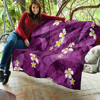 Purple Banana Leaf Hawaii Quilt Lau Maia Plumeria Tropical Summer Vibes LT14 - Polynesian Pride