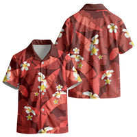 Red Banana Leaf Hawaii Kid Hawaiian Shirt Lau Maia Plumeria Tropical Summer Vibes LT14 - Polynesian Pride
