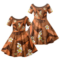 Orange Banana Leaf Hawaii Family Matching Mermaid Dress and Hawaiian Shirt Lau Maia Plumeria Tropical Summer Vibes