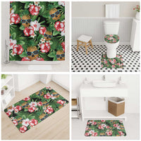 Pineapple Skull Aloha Hawaii Bathroom Set Summer Vibes Tropical Seamless Pattern - Polynesian Pride