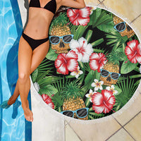 Pineapple Skull Aloha Hawaii Beach Blanket Summer Vibes Tropical Seamless Pattern - Polynesian Pride