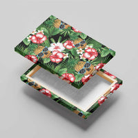 Pineapple Skull Aloha Hawaii Canvas Wall Art Summer Vibes Tropical Seamless Pattern - Polynesian Pride