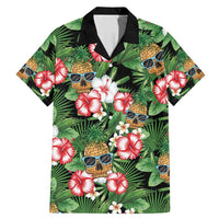 Pineapple Skull Aloha Hawaii Family Matching Mermaid Dress and Hawaiian Shirt Summer Vibes Tropical Seamless Pattern - Polynesian Pride