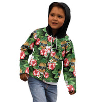 Pineapple Skull Aloha Hawaii Kid Hoodie Summer Vibes Tropical Seamless Pattern - Polynesian Pride