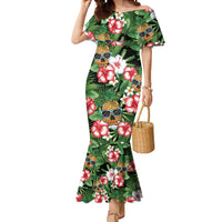 Pineapple Skull Aloha Hawaii Mermaid Dress Summer Vibes Tropical Seamless Pattern - Polynesian Pride