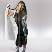 Aloha Hawaii Surfing Skull Hooded Blanket Shaka Skeleton Ride The Waves - Polynesian Pride