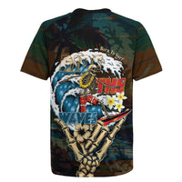 Aloha Hawaii Surfing Skull Rugby Jersey Shaka Skeleton Ride The Waves - Polynesian Pride