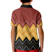 Kaokao Maori Tukutuku Inspired New Zealand Kid Polo Shirt LT14 - Polynesian Pride