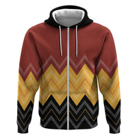 Kaokao Maori Tukutuku Inspired New Zealand Zip Hoodie LT14 Zip Hoodie Multicolor - Polynesian Pride