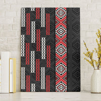 Roimata Toroa Maori Taniko Inspired New Zealand Canvas Wall Art LT14 Without Frame Black - Polynesian Pride