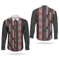 Roimata Toroa Maori Taniko Inspired New Zealand Couples Matching Summer Maxi Dress and Long Sleeve Button Shirt LT14 - Polynesian Pride
